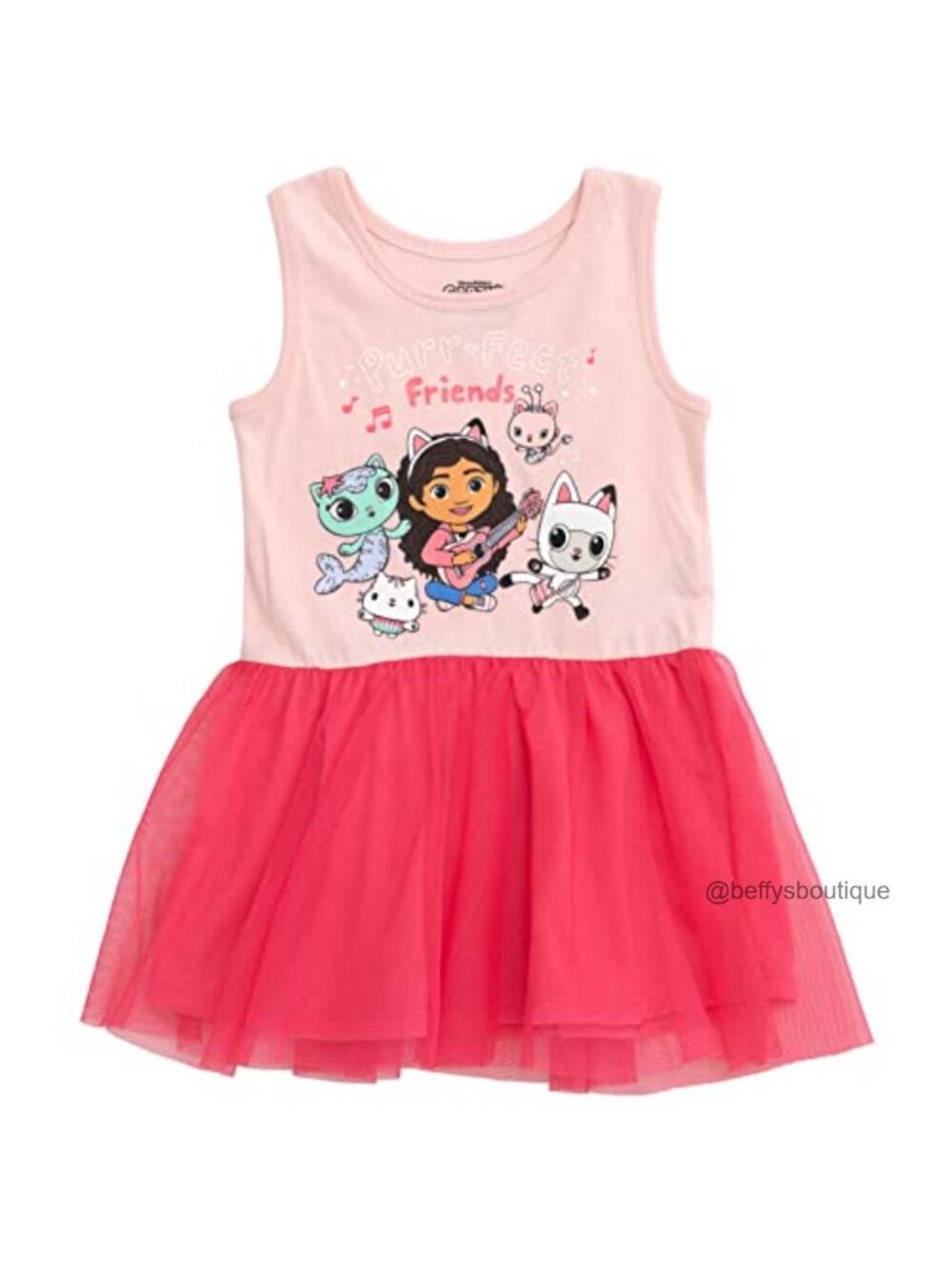 Gabby's Dollhouse Girls Tutu Dress Pull On Above Knee